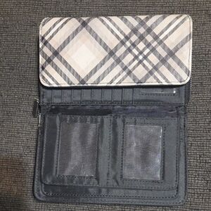 Plaid Wallet with Black Interior